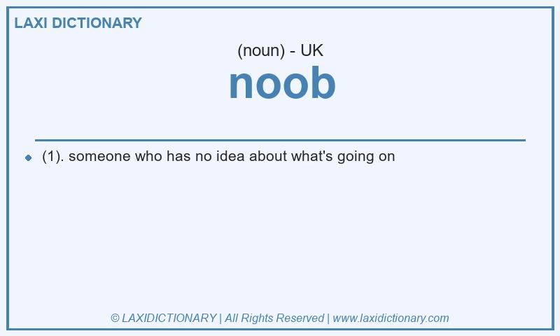 Definition noob in British English