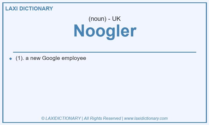 Definition Noogler in British English