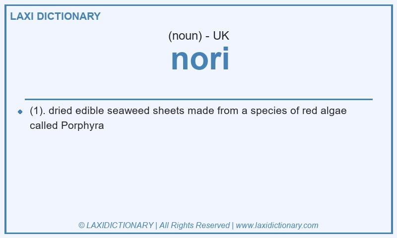 Definition nori in British English