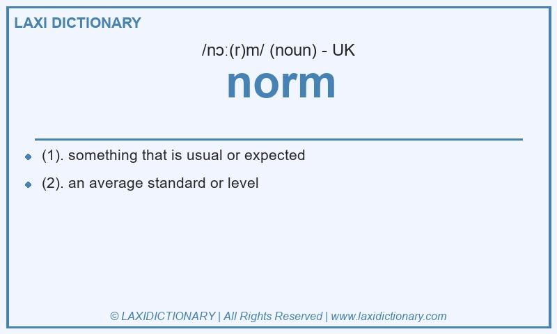 Definition norm in British English