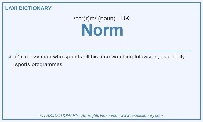 Definition Norm in British English