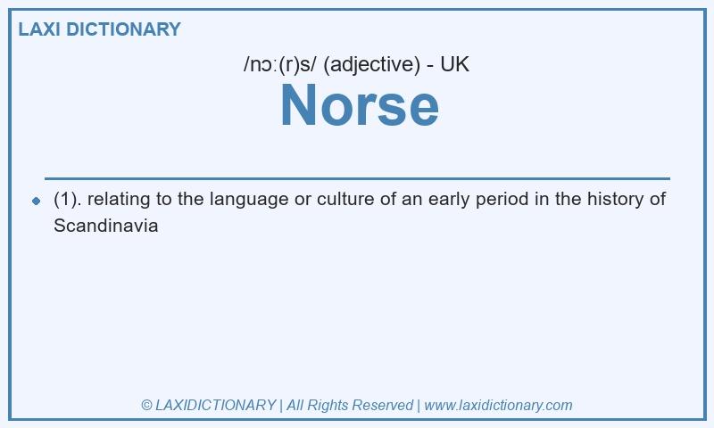 Definition Norse in British English