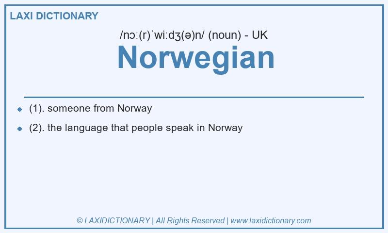 Definition Norwegian in British English