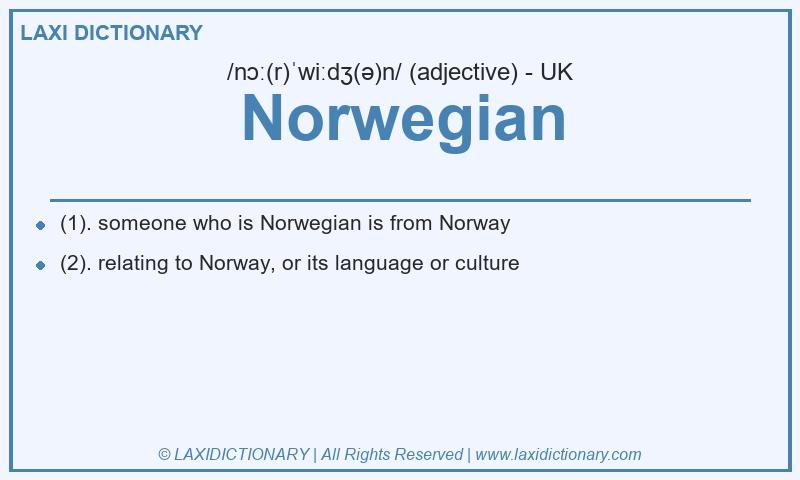 Definition Norwegian in British English
