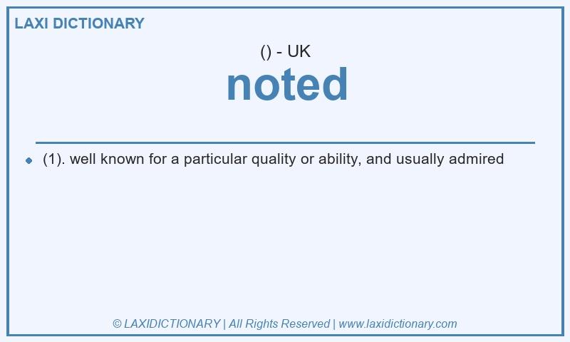 Definition noted in British English
