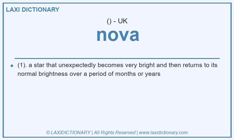 Definition nova in British English