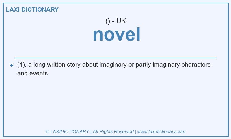 Definition novel in British English