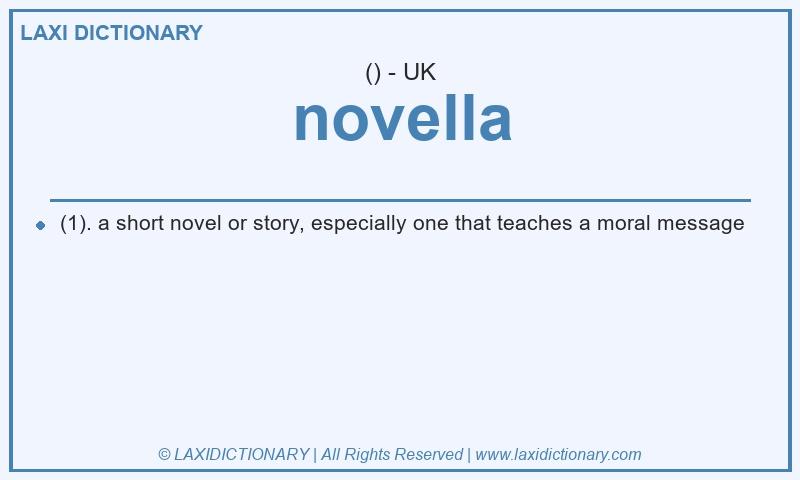 Definition novella in British English