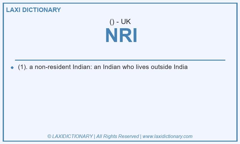 Definition NRI in British English