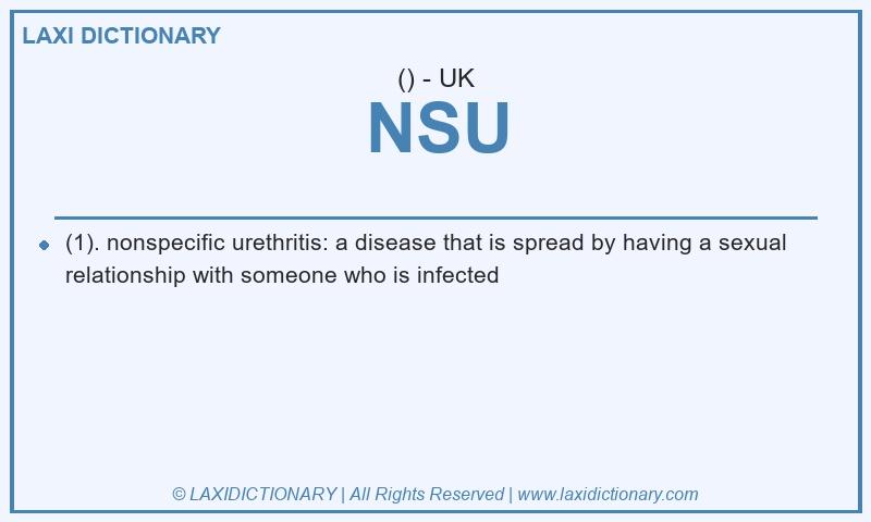 Definition NSU in British English