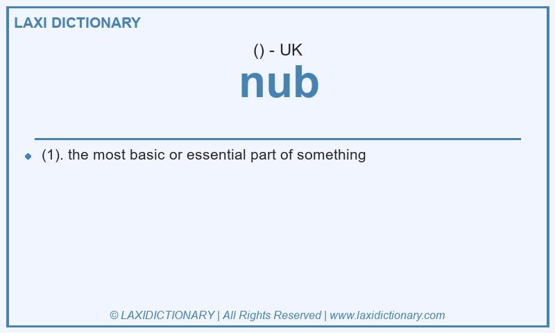 Definition nub in British English
