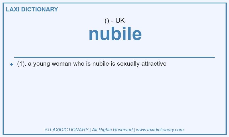 Definition nubile in British English