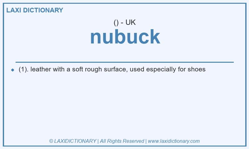 Definition nubuck in British English