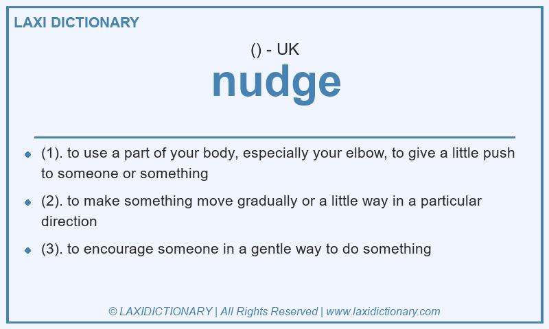 Definition nudge in British English