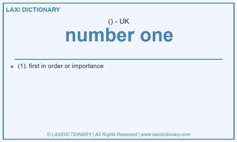 Definition number one in British English