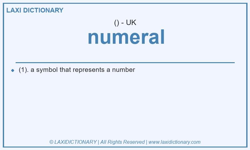Definition numeral in British English