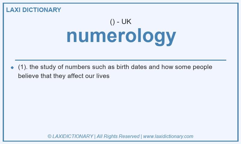 Definition numerology in British English