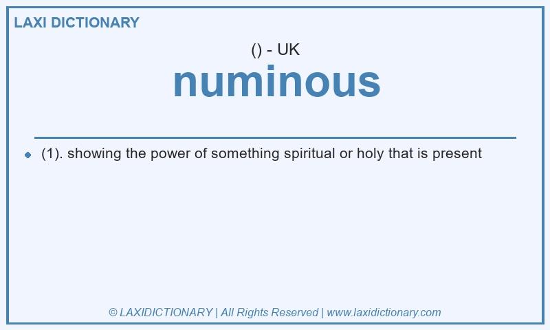 Definition numinous in British English