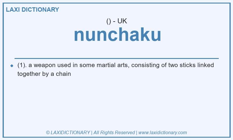 Definition nunchaku in British English