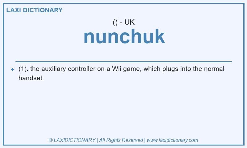 Definition nunchuk in British English