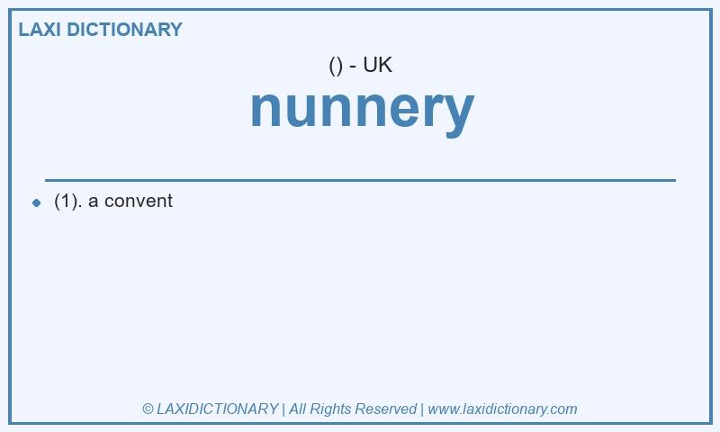 Definition nunnery in British English