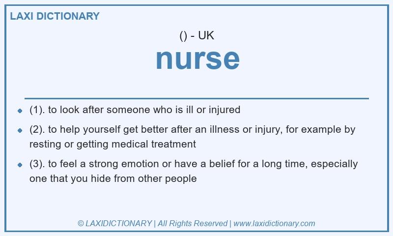 Definition nurse in British English