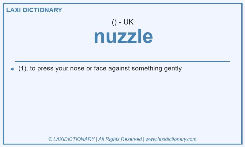 Definition nuzzle in British English