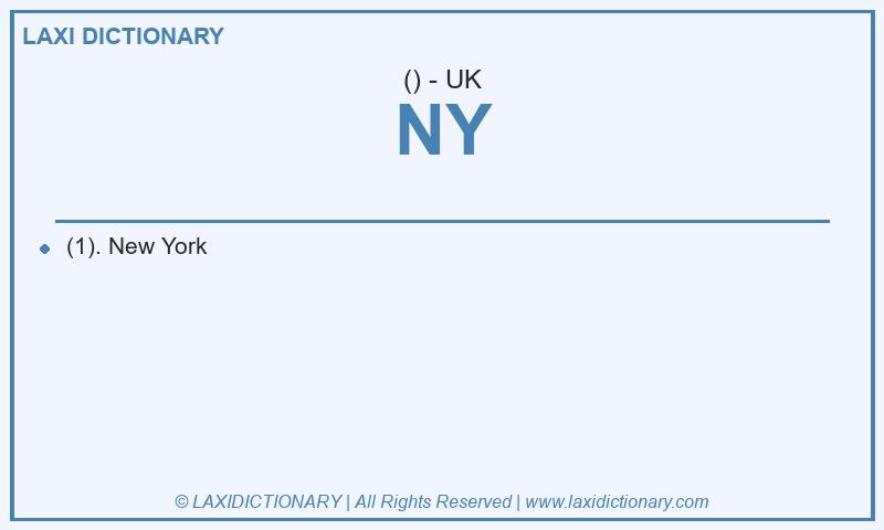 Definition NY in British English