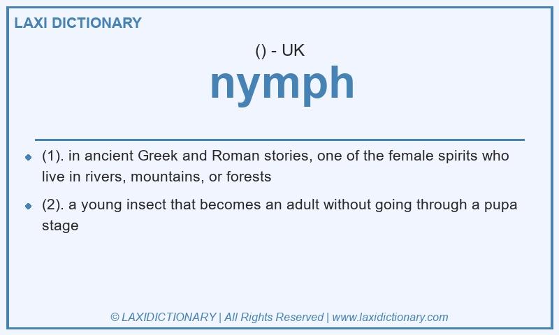Definition nymph in British English
