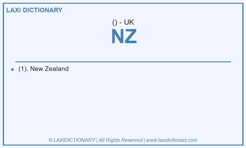Definition NZ in British English