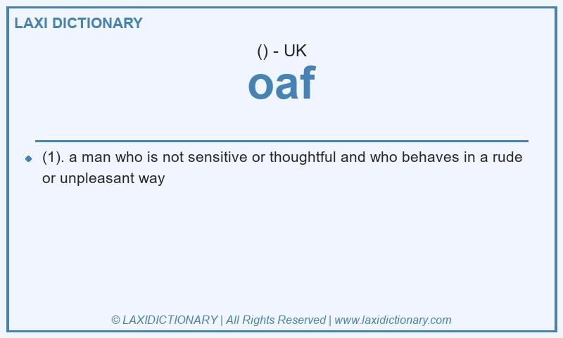 Definition oaf in British English