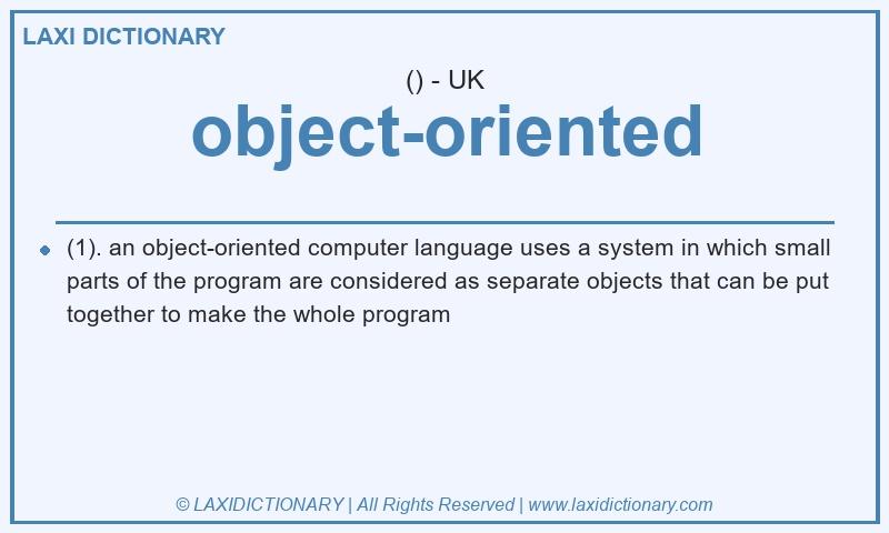 Definition object-oriented in British English