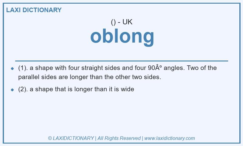 Definition oblong in British English