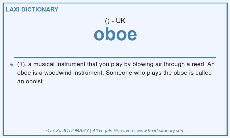 Definition oboe in British English