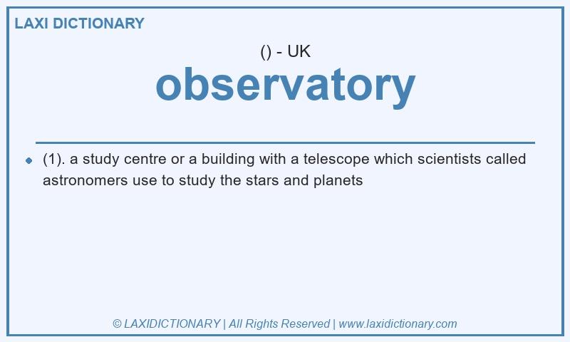 Definition observatory in British English