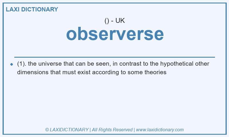 Definition observerse in British English