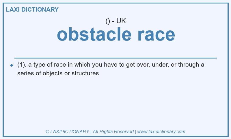 Definition obstacle race in British English