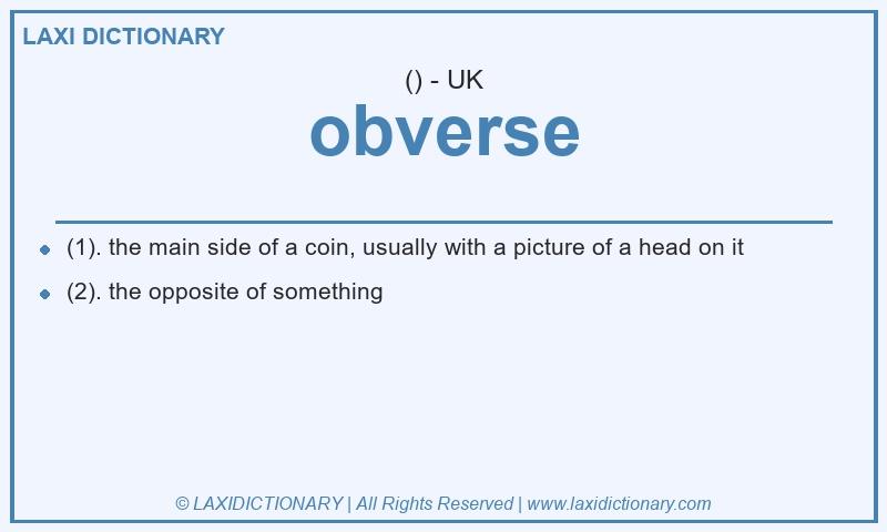 Definition obverse in British English