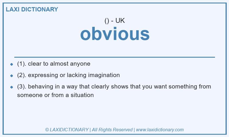Definition obvious in British English