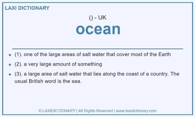Definition ocean in British English