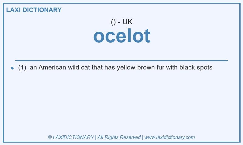 Definition ocelot in British English