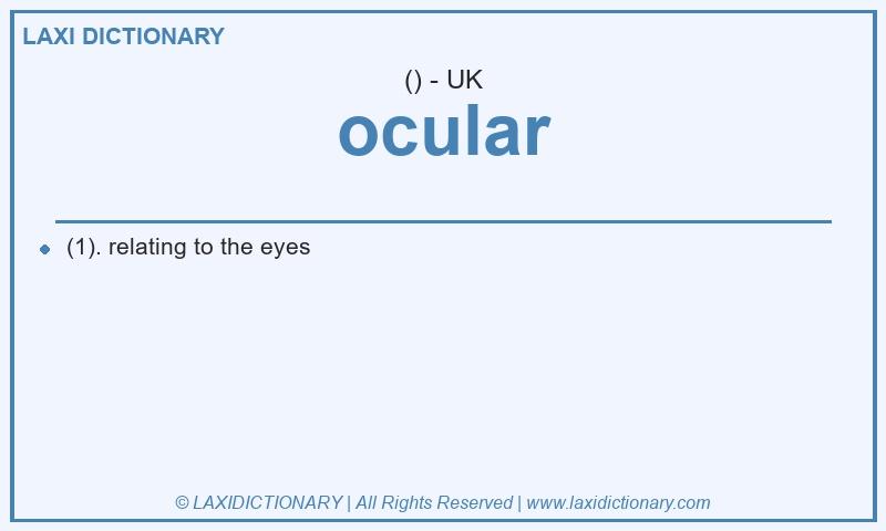 Definition ocular in British English