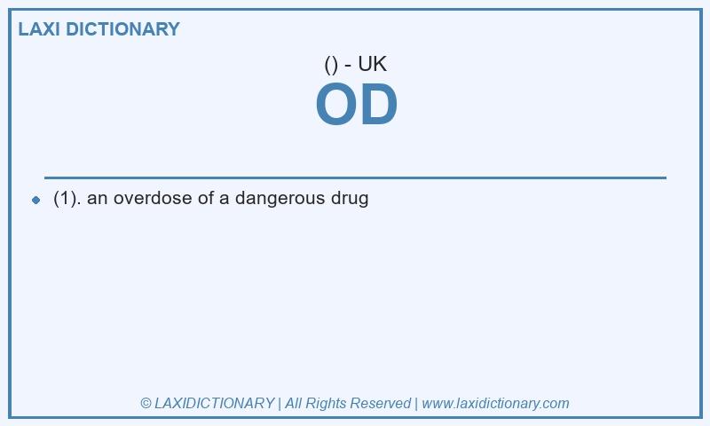 Definition OD in British English