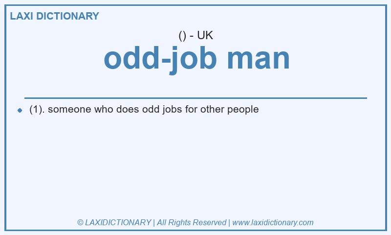 Definition odd-job man in British English