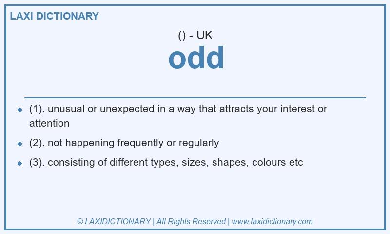 Definition odd in British English