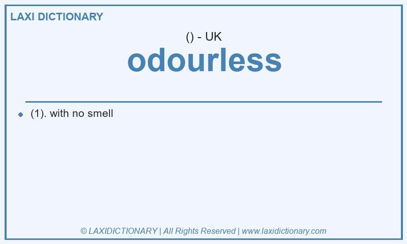 Definition odourless in British English