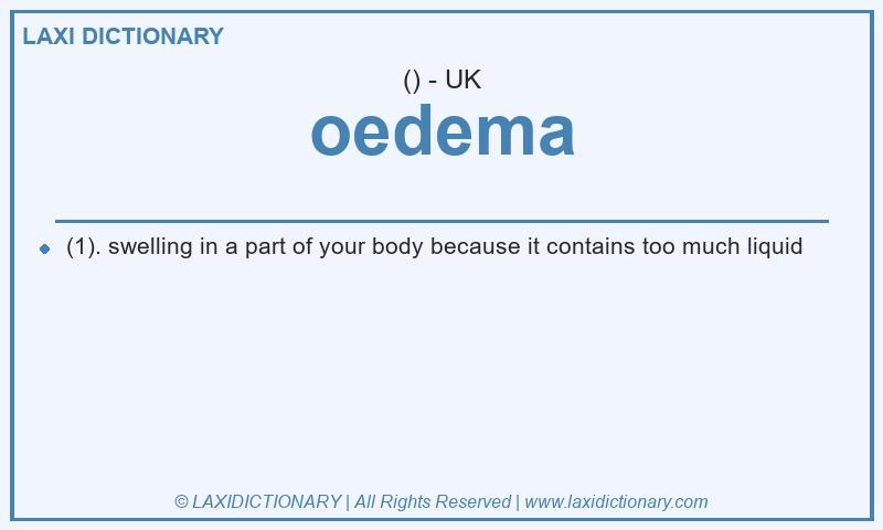 Definition oedema in British English