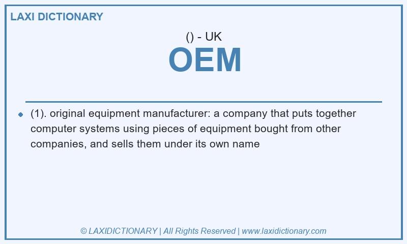 Definition OEM in British English