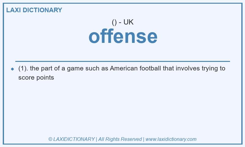 Definition offense in British English