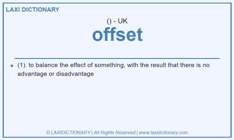 Definition offset in British English